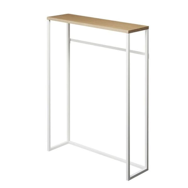 Entrékonsol i metall och trä - CALICOSY - L60 cm - Låda(r) - Vit