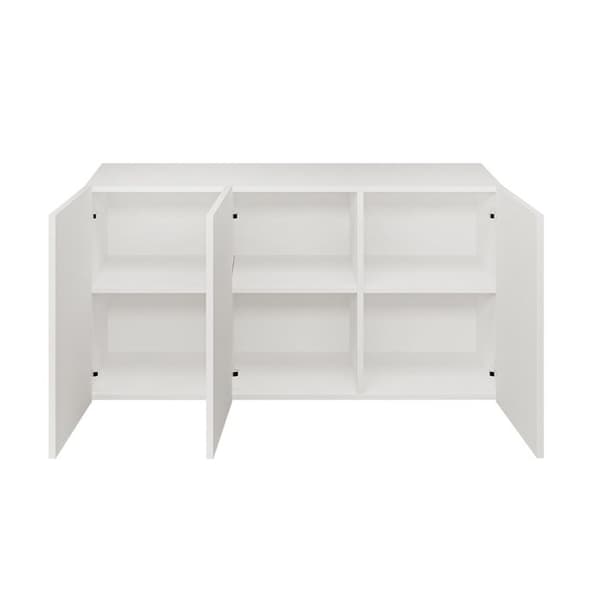 Upphängd skänk 3 dörrar 160x36x60 cm vit - DALLYN