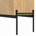 Pikkukuva 10 / 11: Senkki 2 ovella ja 3 laatikolla – TV-taso, lipasto tai buffet linjalla ja metallijaloilla – 140x40x75 cm