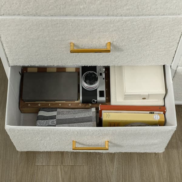 Kommode, 100x30x99 cm, Creme Hvid