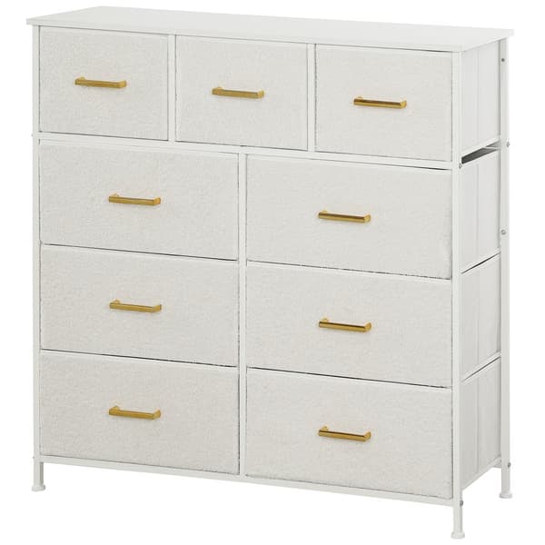 Kommode, 100x30x99 cm, Creme Hvid