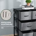 Miniatyrbillede 6 af 9: Kommode, 100x30x78.5 cm, Mørkegrå