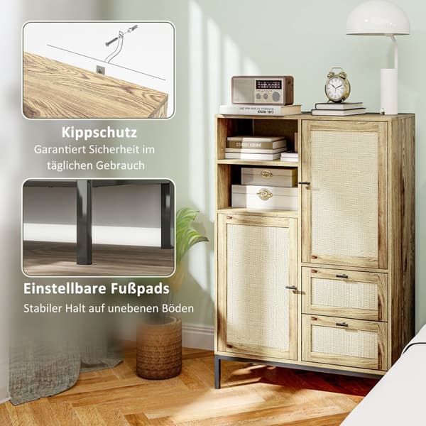 Kommode, 80x40x120 cm, Naturtræ