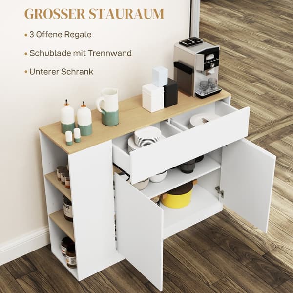 Sideboard, 105x30x81.5 cm, Hvid