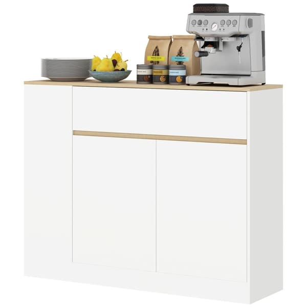 Sideboard, 105x30x81.5 cm, Hvid