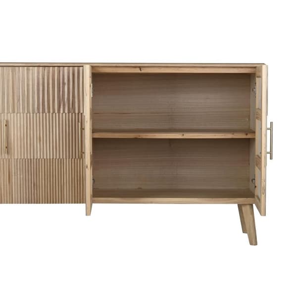 Sivupöytä DKD Home Decor Kullattu Vaaleanruskea Paolownia wood Puu MDF 157 x 40 x 80 cm