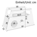 Miniatyrbild 4 av 11: Vitt sideboard med hjul – modernt rullbart sidobord med rundade hörn, platsbesparande design för vardagsrum och sovrum, 81x33x51,5 cm
