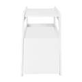 Miniatyrbild 9 av 11: Vitt sideboard med hjul – modernt rullbart sidobord med rundade hörn, platsbesparande design för vardagsrum och sovrum, 81x33x51,5 cm