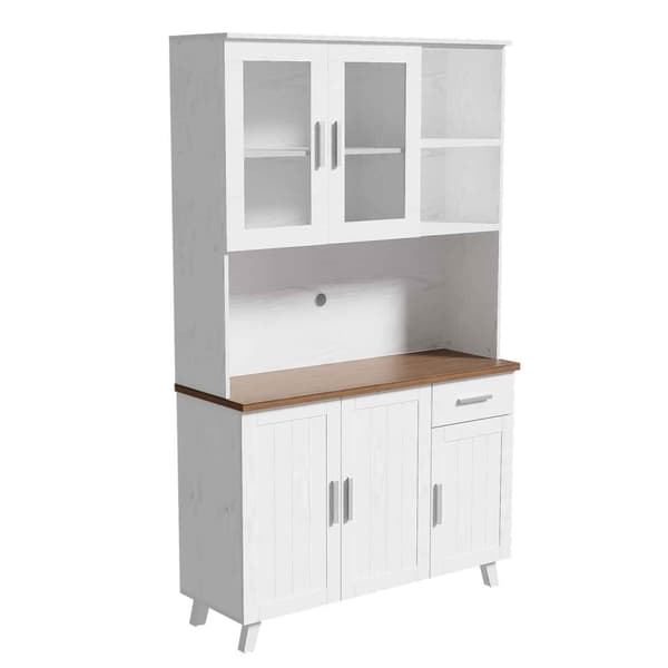 Senkki valkoista puuta, korkea kaappi 114 x 40 x 190 cm – olohuoneeseen ja ruokailutilaan