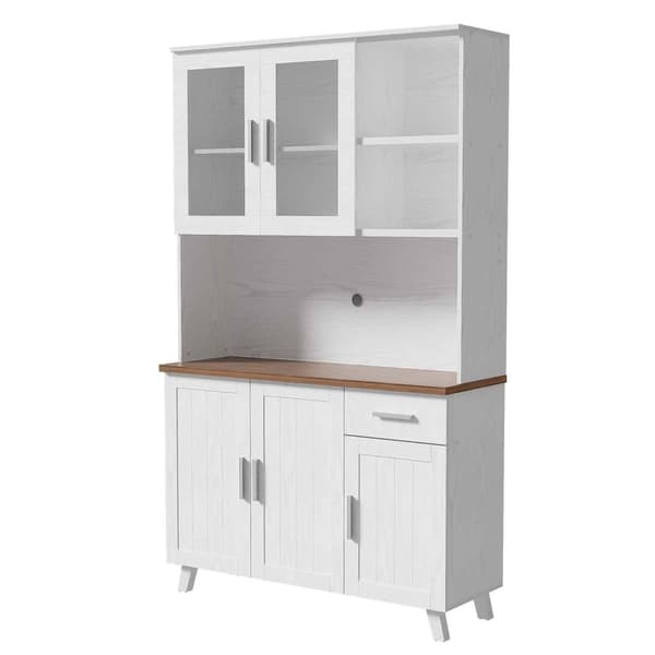 Senkki valkoista puuta, korkea kaappi 114 x 40 x 190 cm – olohuoneeseen ja ruokailutilaan