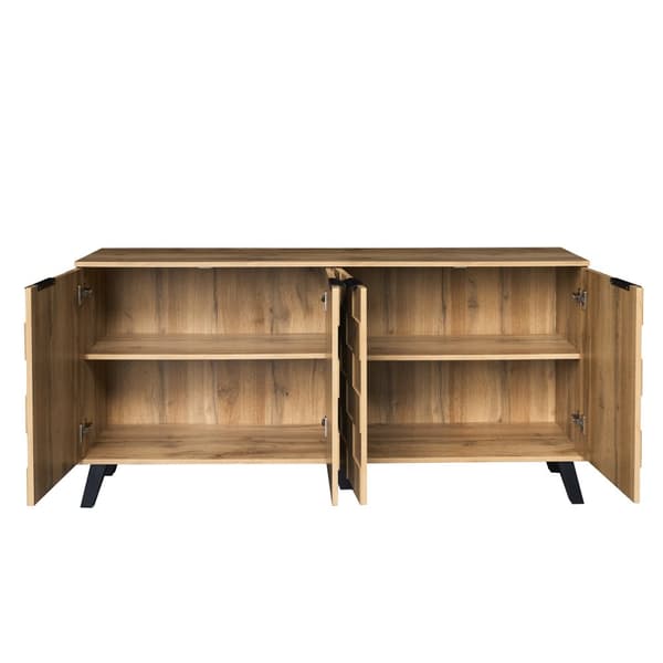 Moderni senkki 4 ovella – 160,5 x 35,5 x 78 cm, täydellinen olohuoneeseen, makuuhuoneeseen ja ruokasaliin