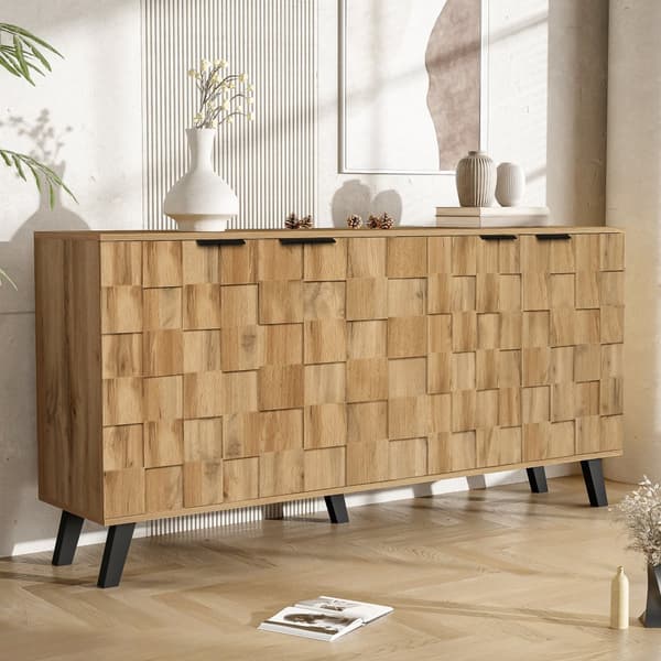 Moderni senkki 4 ovella – 160,5 x 35,5 x 78 cm, täydellinen olohuoneeseen, makuuhuoneeseen ja ruokasaliin