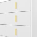 Miniatyrbillede 11 af 11: Elegant skænk i moderne design – Kommode med masser af opbevaringsplads og guldfarvede greb