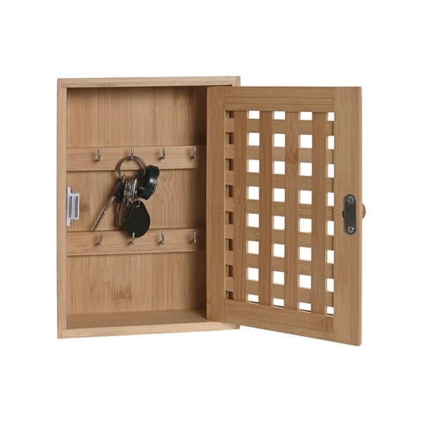Nyckelskåp Home ESPRIT Naturell 19 x 6 x 27 cm