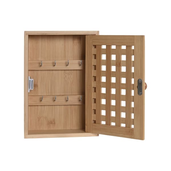Nyckelskåp Home ESPRIT Naturell 19 x 6 x 27 cm