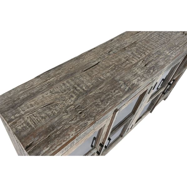 Sidebord Home ESPRIT Hvit Brun Resikulert Tre 170 x 40 x 90 cm