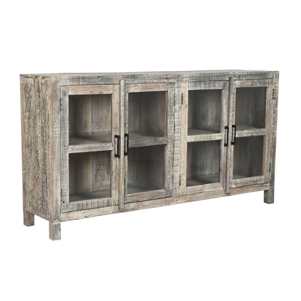 Sidebord Home ESPRIT Hvit Brun Resikulert Tre 170 x 40 x 90 cm