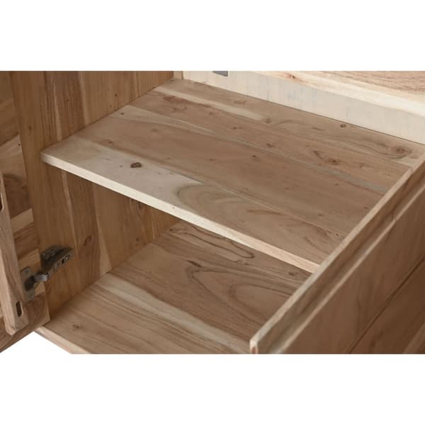 Sidebord Home ESPRIT Naturell Akasia Resikulert Tre 160 x 40 x 81 cm
