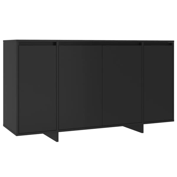 Skänk svart 135x41x75 cm konstruerat trä