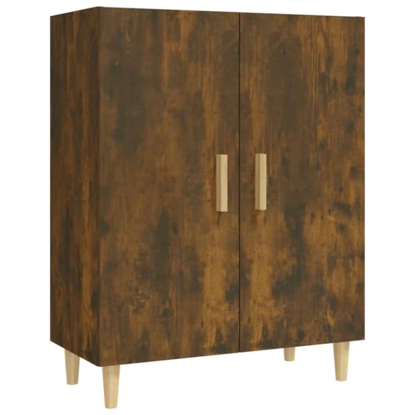 Skänk rökfärgad ek 70x34x90 cm konstruerat trä
