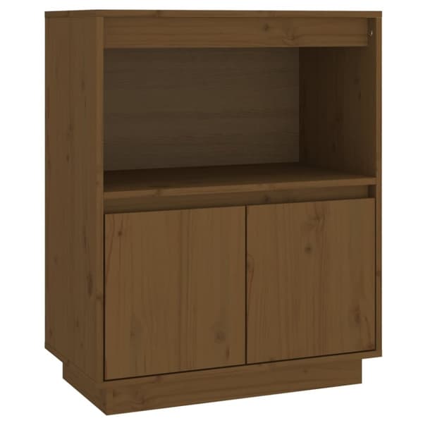 Skänk honungsbrun 60x34x75 cm massiv furu