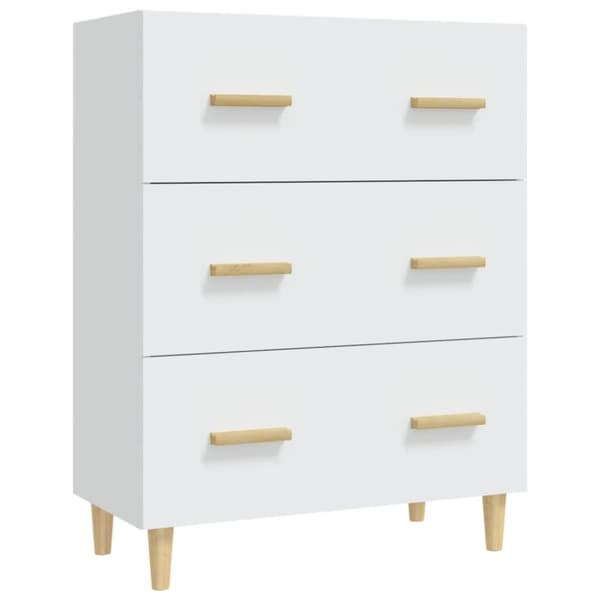 Skänk vit 70x34x90 cm konstruerat trä