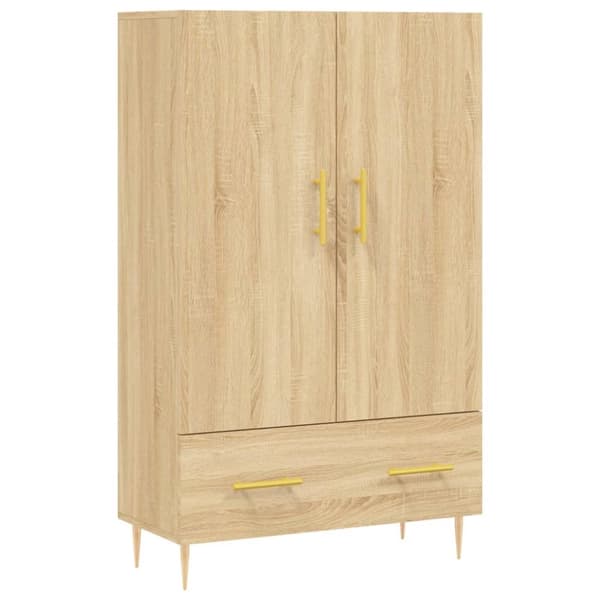 Högskåp sonoma-ek 69,5x31x115 cm konstruerat trä