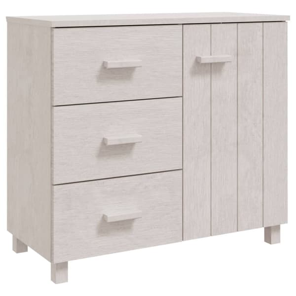 Skänk HAMAR vit 90x40x80 cm massiv furu