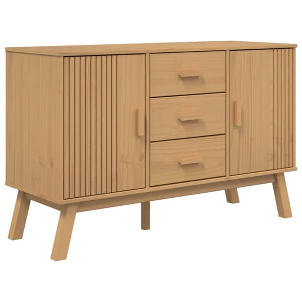 Skänk OLDEN brun 114x43x73,5 cm massiv furu