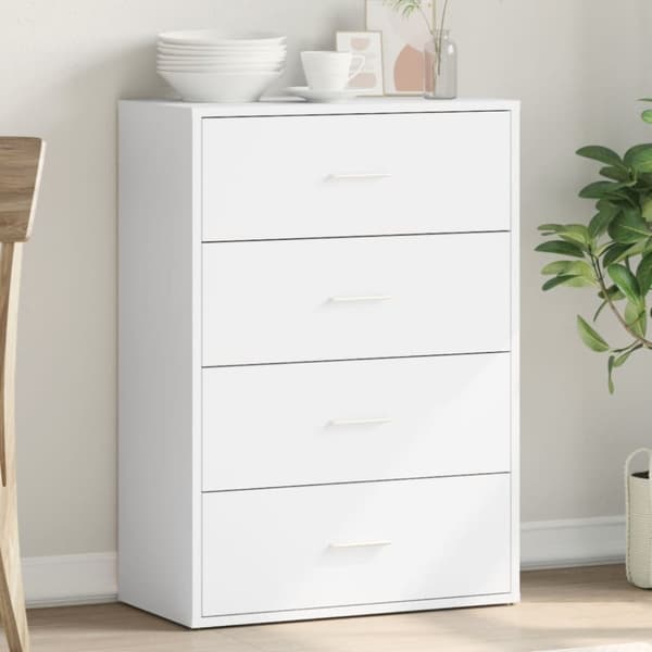 Skänk vit 60x31x84 cm konstruerat trä