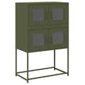 Miniatyrbild 2 av 2: Highboard olivgrön 68x39x107 cm stål