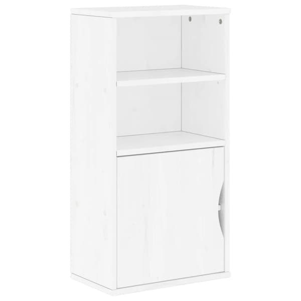 Sidoskåp ODDA vit 40x24x79 cm massivt trä furu