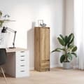 Miniatyrbild 1 av 2: Highboard hantverksmässig ek 29,5x34x119,5 cm konstruerat trä