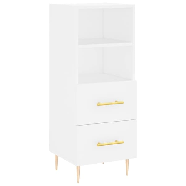 Skänk vit 34,5x34x90 cm konstruerat trä
