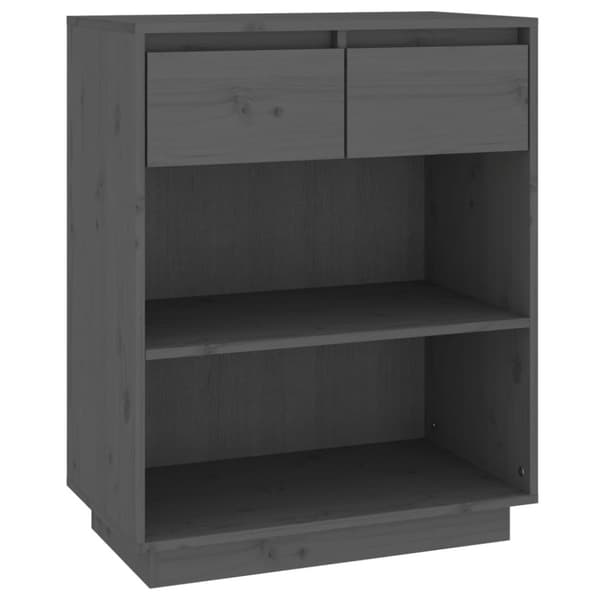 Konsolbord grå 60x34x75 cm massiv furu