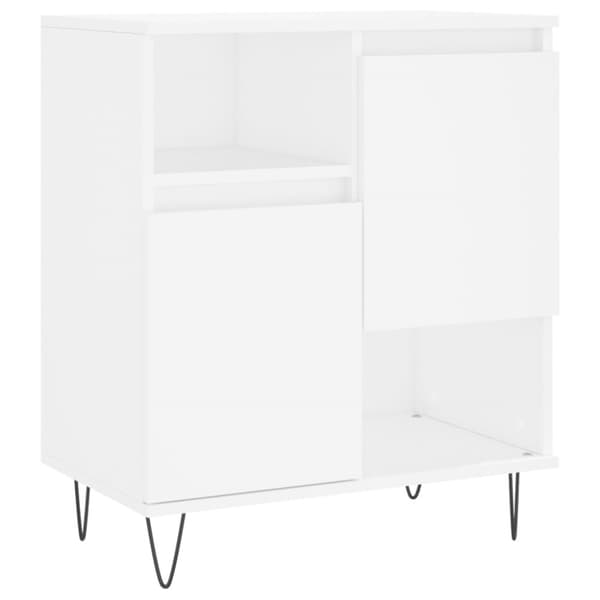 Byrå vit 60x35x70 cm konstruerat trä