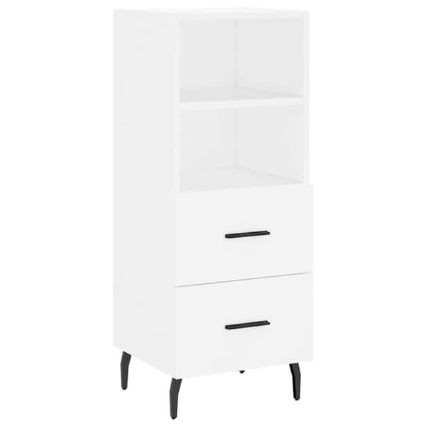 Skänk vit 34,5x34x90 cm konstruerat trä