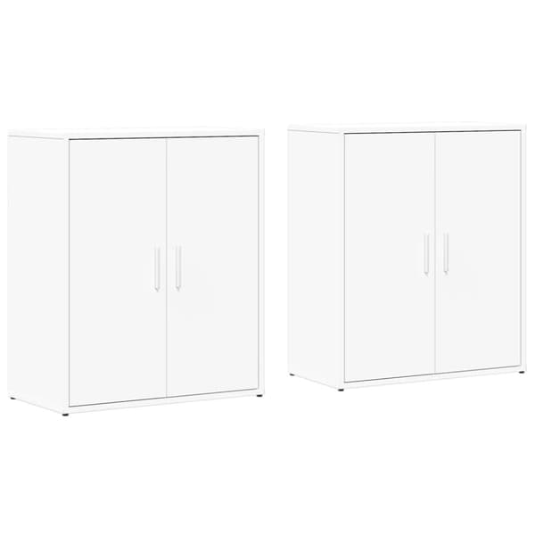 Skänkar 2 st vit 60x31x70 cm konstruerat trä