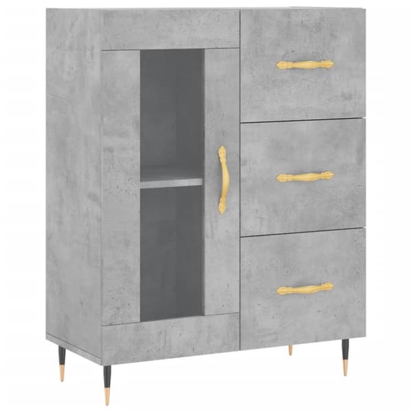 Skänk betonggrå 69,5x34x90 cm konstruerat trä