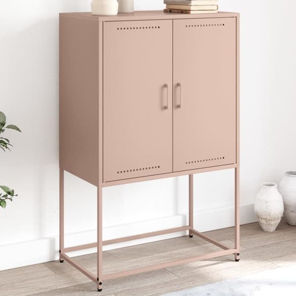 Högskåp rosa 68,5x38,5x107 cm stål