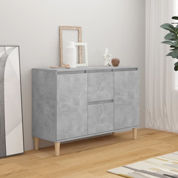 Skänk betonggrå 101x35x70 cm konstruerat trä