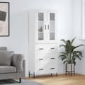 Miniatyrbild 1 av 2: Högskåp vit 69,5x34x180 cm konstruerat trä