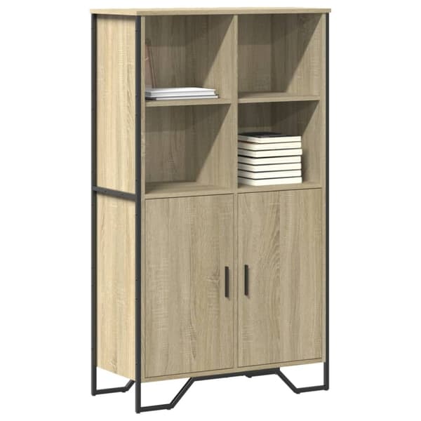 Högskåp sonoma-ek 79,5x35,5x137,5 cm konstruerat trä