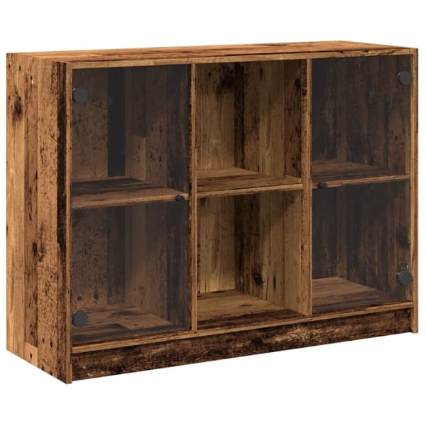 Skänk åldrat trä 102x37x75,5 cm konstruerat trä