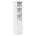 Miniatyrbild 2 av 2: Highboard vit 37,5x35x180 cm konstruerat trä