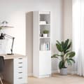 Miniatyrbild 1 av 2: Highboard vit 37,5x35x180 cm konstruerat trä