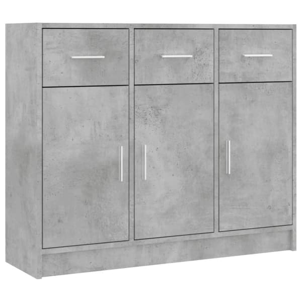 Skänk betonggrå 91x28x75 cm konstruerat trä