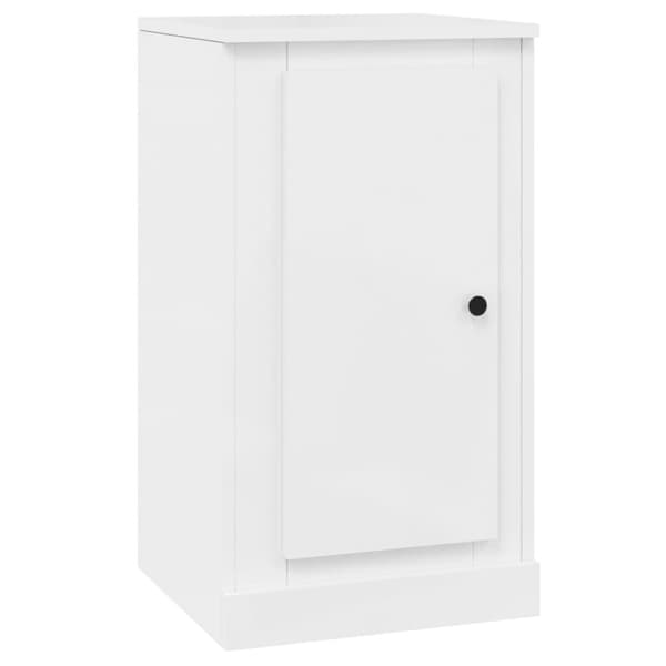 Skänk vit högglans 37,5x35,5x67,5 cm konstruerat trä