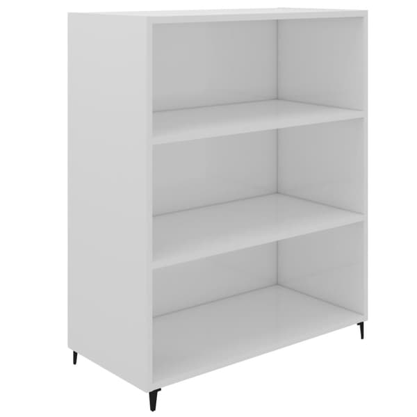 Skänkskåp vit högglans 69,5x32,5x90 cm konstruerat trä