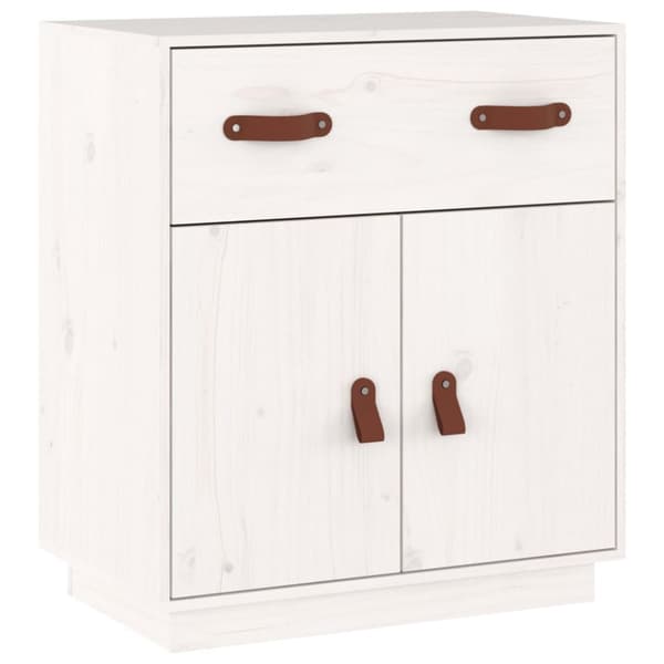 Skänk vit 65,5x40x75 cm massiv furu